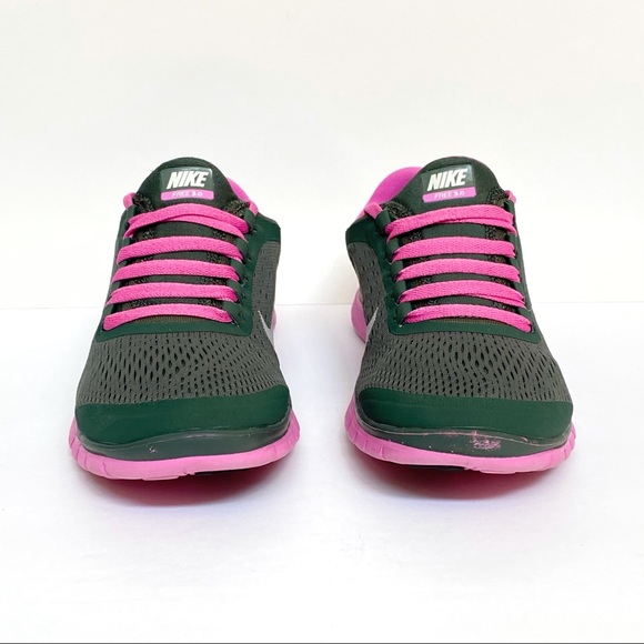 Nike free gray fabric pink rubber no tongue shoes - Picture 4 of 10